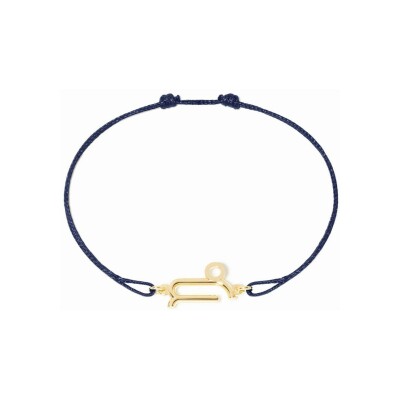 Bracelet sur cordon dinh van Les Signes Capricorne en or jaune