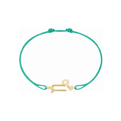 Bracelet sur cordon dinh van Les Signes Capricorne en or jaune