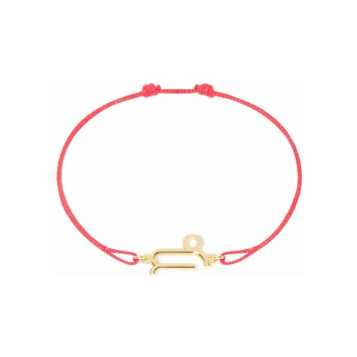 Bracelet sur cordon dinh van Les Signes Capricorne en or jaune