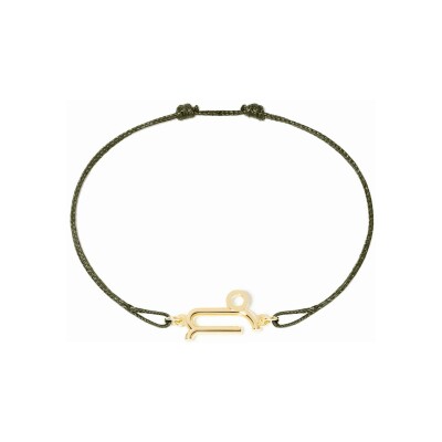 Bracelet sur cordon dinh van Les Signes Capricorne en or jaune