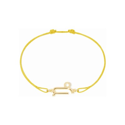 Bracelet sur cordon dinh van Les Signes Capricorne en or jaune