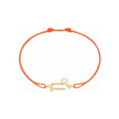 Bracelet sur cordon dinh van Les Signes Capricorne en or jaune