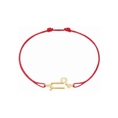 Bracelet sur cordon dinh van Les Signes Capricorne en or jaune