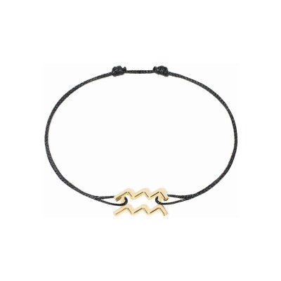 Bracelet sur cordon dinh van Les Signes Verseau en or jaune