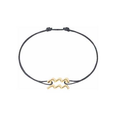 Bracelet sur cordon dinh van Les Signes Verseau en or jaune
