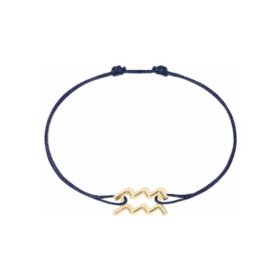 Bracelet sur cordon dinh van Les Signes Verseau en or jaune