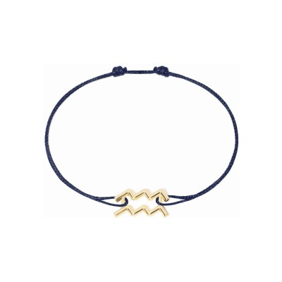 Bracelet sur cordon dinh van Les Signes Verseau en or jaune