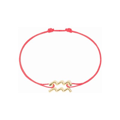 Bracelet sur cordon dinh van Les Signes Verseau en or jaune