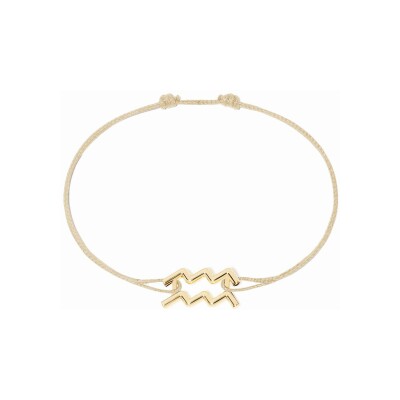 Bracelet sur cordon dinh van Les Signes Verseau en or jaune