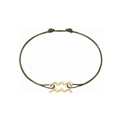 Bracelet sur cordon dinh van Les Signes Verseau en or jaune