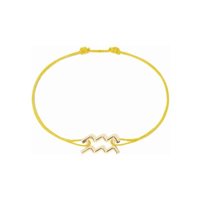 Bracelet sur cordon dinh van Les Signes Verseau en or jaune