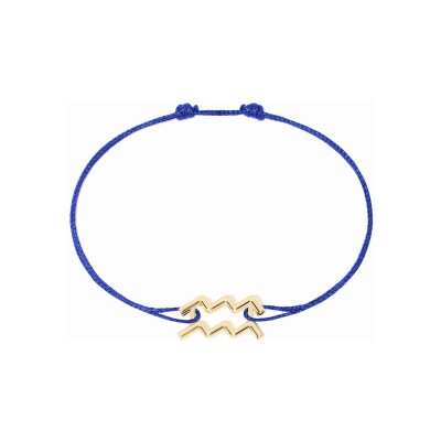 Bracelet sur cordon dinh van Les Signes Verseau en or jaune