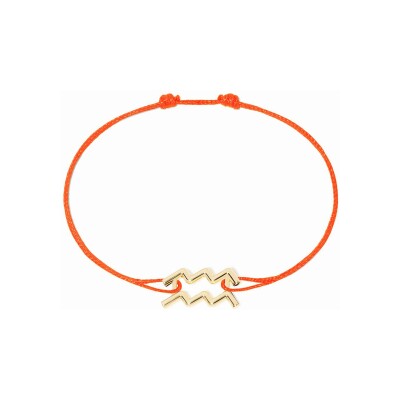 Bracelet sur cordon dinh van Les Signes Verseau en or jaune