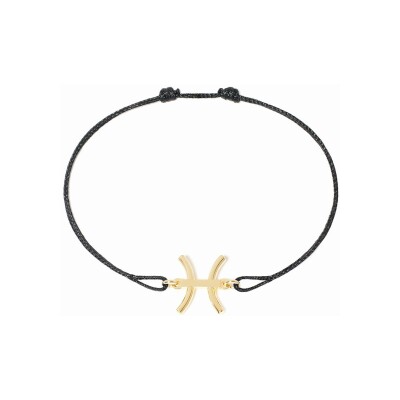 Bracelet sur cordon dinh van Les Signes Poisson en or jaune