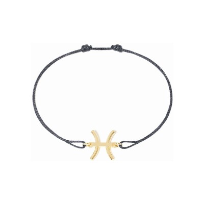 Bracelet sur cordon dinh van Les Signes Poisson en or jaune
