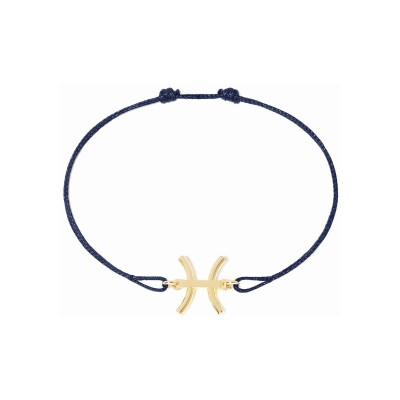 Bracelet sur cordon dinh van Les Signes Poisson en or jaune