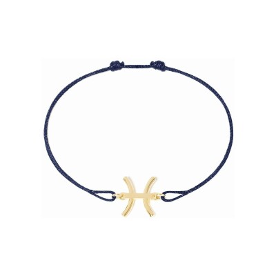 Bracelet sur cordon dinh van Les Signes Poisson en or jaune