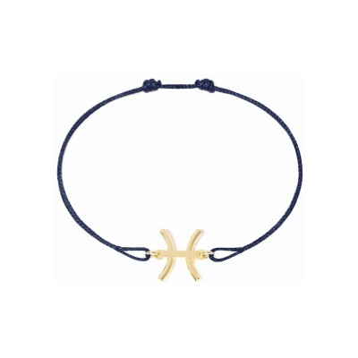 Bracelet sur cordon dinh van Les Signes Poisson en or jaune