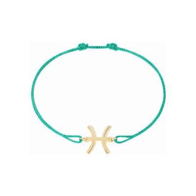 Bracelet sur cordon dinh van Les Signes Poisson en or jaune