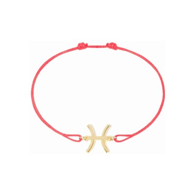 Bracelet sur cordon dinh van Les Signes Poisson en or jaune