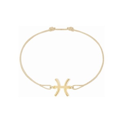 Bracelet sur cordon dinh van Les Signes Poisson en or jaune