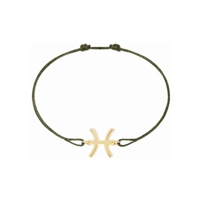 Bracelet sur cordon dinh van Les Signes Poisson en or jaune