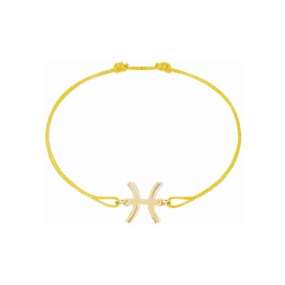 Bracelet sur cordon dinh van Les Signes Poisson en or jaune
