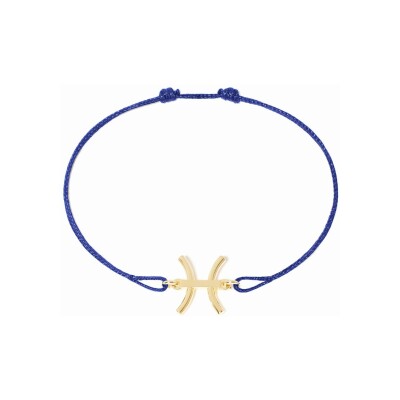 Bracelet sur cordon dinh van Les Signes Poisson en or jaune