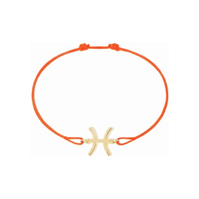 Bracelet sur cordon dinh van Les Signes Poisson en or jaune