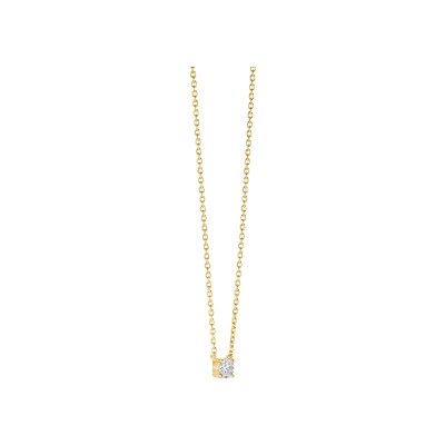 Collier Ti Sento en argent doré et oxyde de zirconium, taille 42cm
