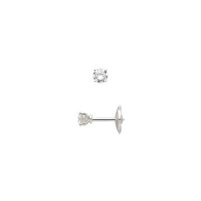 Boucles d'oreilles en or blanc et diamant