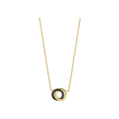 Collier Ti Sento en argent doré et oxyde de zirconium, taille 42cm
