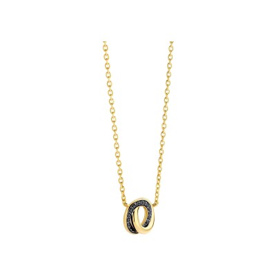 Collier Ti Sento en argent doré et oxyde de zirconium, taille 42cm