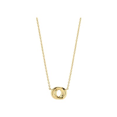 Collier Ti Sento en argent doré et oxyde de zirconium, taille 42cm