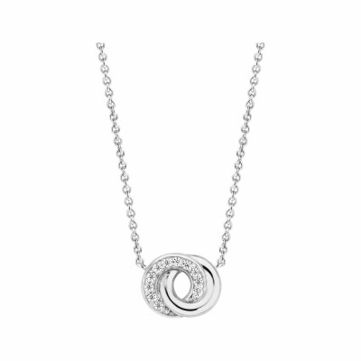 Collier Ti Sento en argent, 2 anneaux entrelacés, 42cm