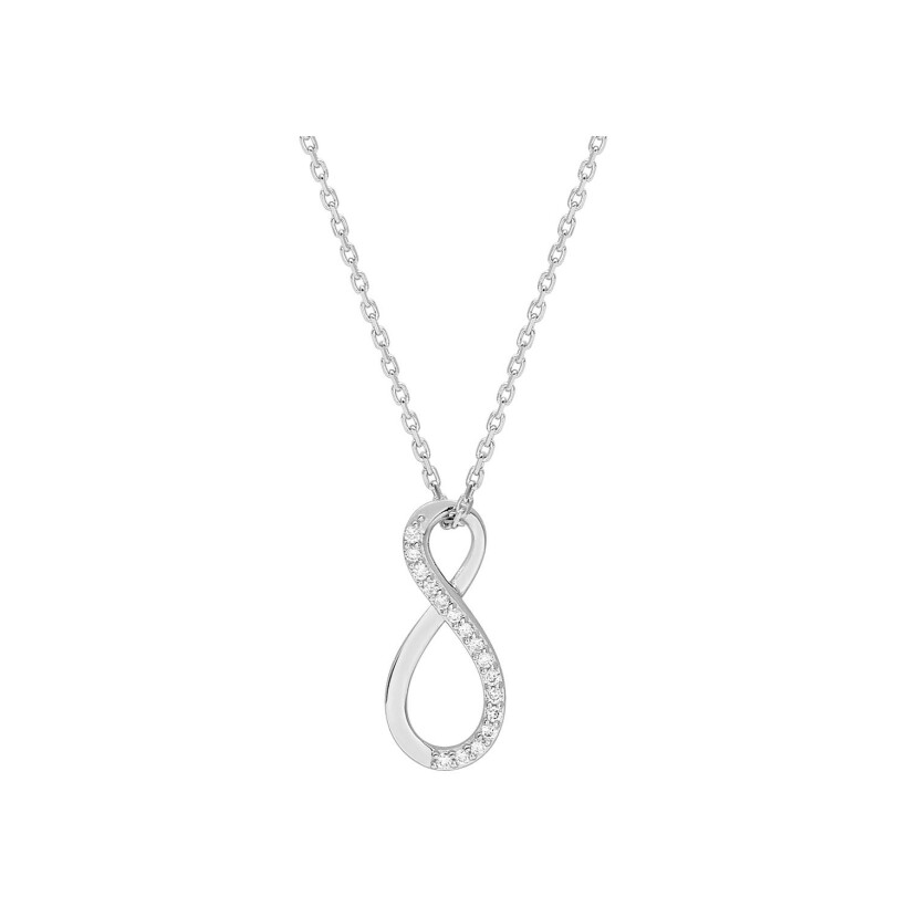 Collier en or blanc et diamant 0.05ct