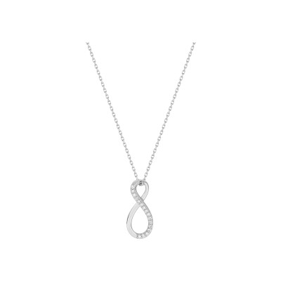 Collier en or blanc et diamant 0.05ct