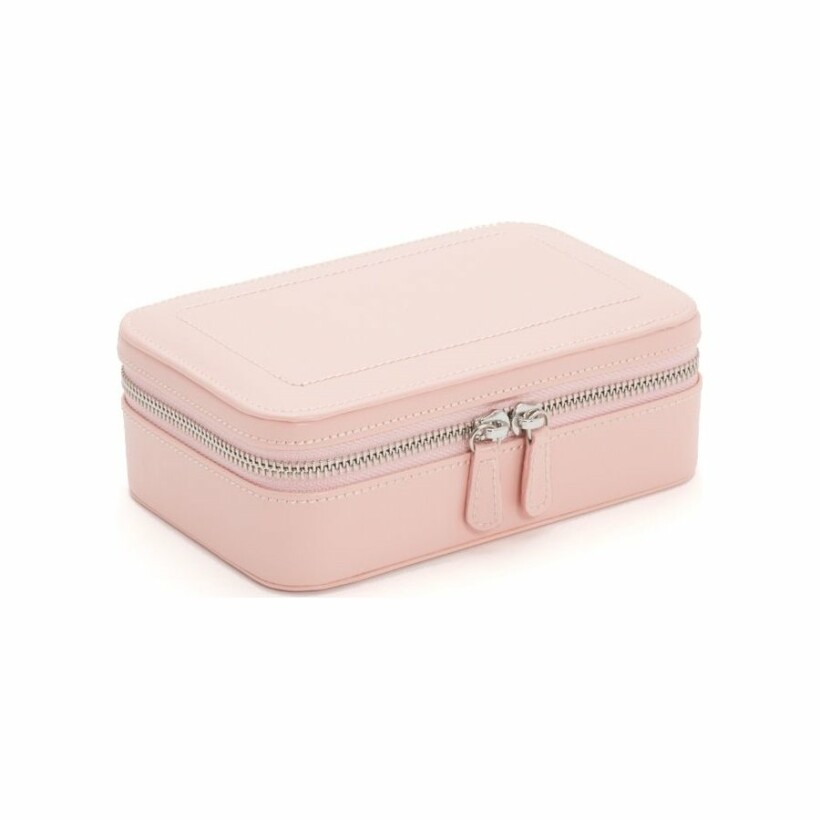 Wolf 1834 Sophia zipped travel case, pink leather