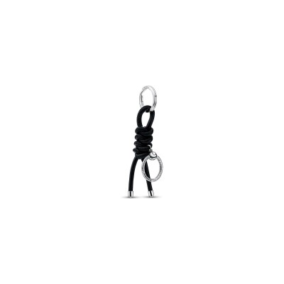 Porte clés Pandora Moments en argent et simili cuir