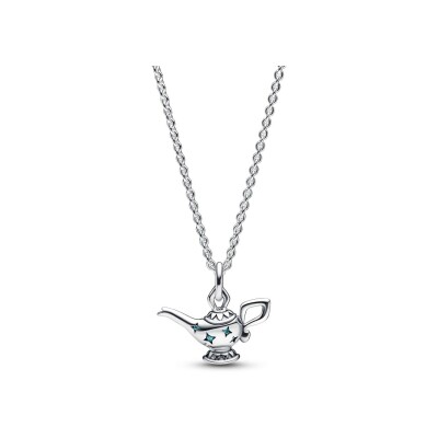 Collier Disney X Pandora Pendentif Aladdin Lampe Magique en argent, 45cm