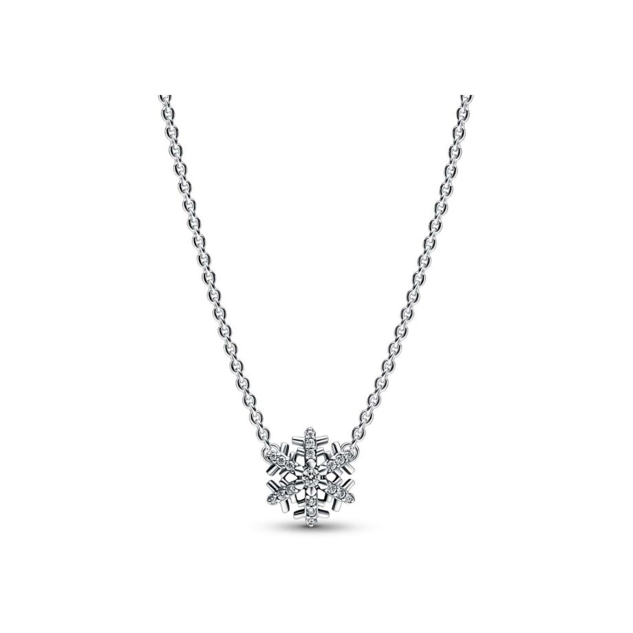 Collier Pandora Pendentif Flocon De Neige Scintillant en argent, 45cm