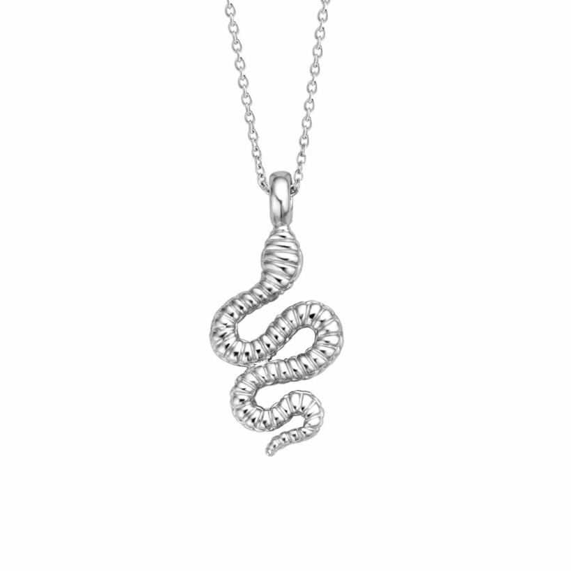 collier Ti Sento en argent rhodié, motif animal, 42cm