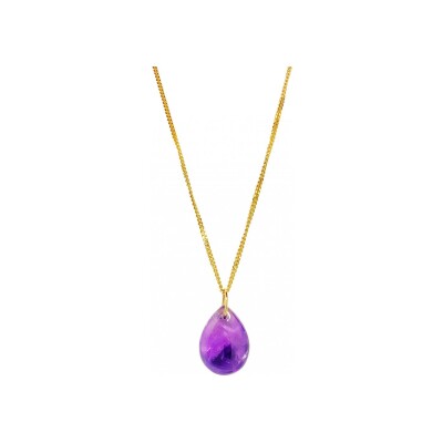 Pendentif Lyndia Man en or jaune et améthyste