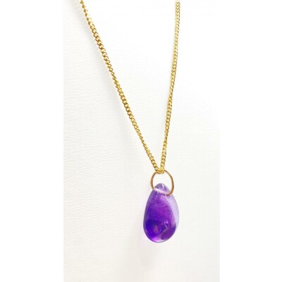 Pendentif Lyndia Man en or jaune et améthyste