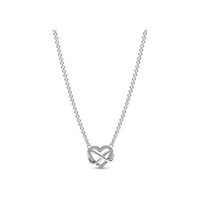 Collier Pandora cœur infini scintillant en argent