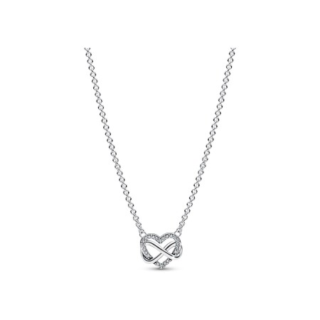 Collier Pandora cœur infini scintillant en argent