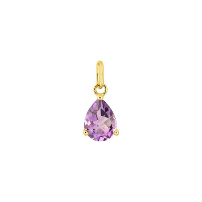 Pendentif en or jaune et améthyste