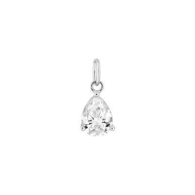 Pendentif en or blanc et oxyde de zirconium