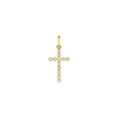 Pendentif en or jaune et oxyde de zirconium