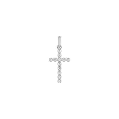 Pendentif en or blanc et oxyde de zirconium